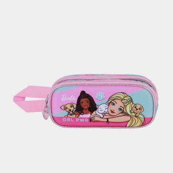 Trousse 2 deux compartiments Barbie 3D- Rose - Barbie