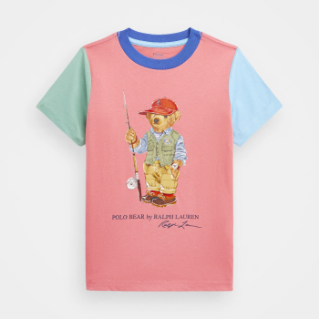 T-shirt à col bleu - Rose - Ralph Lauren