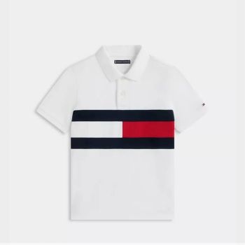 Polo pour garçon - Blanc - Tommy Hilfiger