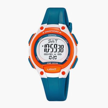 Montre garçon numérique 04 à 14ans  - Bleu/Orange