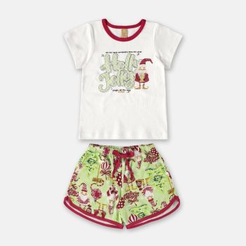 Ensemble Pyjama T-shirt et short noël - Multicolore - Up Baby