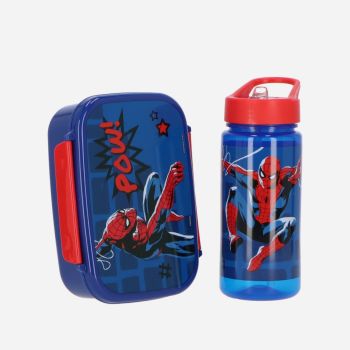 Set boite à goûter + gourde 500 ml Spiderman - Bleu/Rouge - Marvel