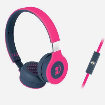 Casque audio avec microphone pour fille - Rose/noir - Wonky Monkey