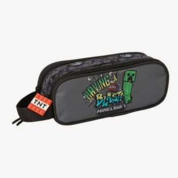 Trousse Minecraft 2 compartiments - Noir