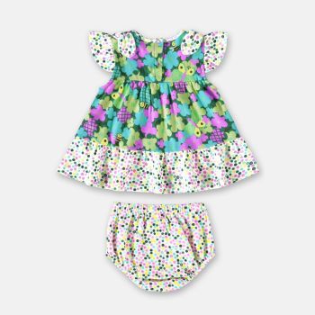 Robe bébé fille fleurie - Multicolore - Up Baby