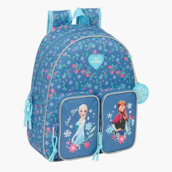 Sac à dos reine des neiges fleuri 34cm - Bleu - Disney
