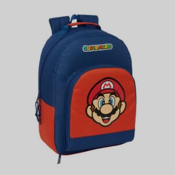 Sac à dos Super mario 40cm - Bleu/rouge