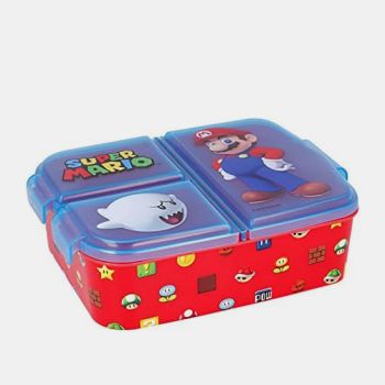 Boîte à Gouter 3 compartiments - Multicolore - Super Mario