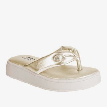 Tong confortable pour fille - Doré - Kidy