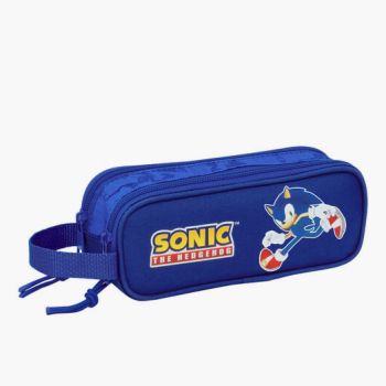 Trousse 2 compartiments Sonic - Bleu