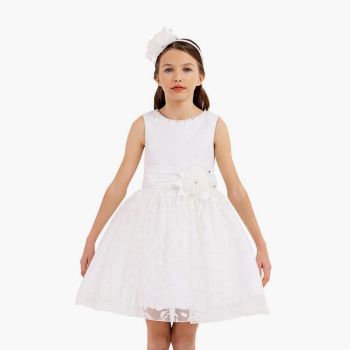 Robe de cérémonie fille - Blanc 