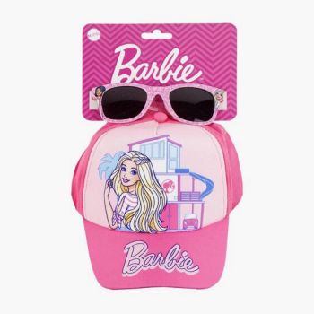 Ensemble casquette et lunette Barbie - Rose