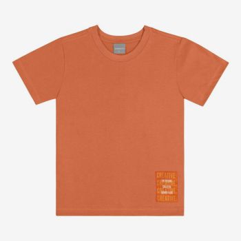 T-shirt garçon  simple - Orange - Quimby