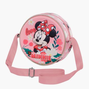 Sac bandoulière fleuri Minnie - rose - Disney