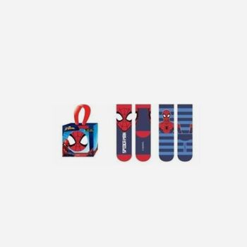 Lot de 2 paires de chaussettes Spiderman à rayures - Disney
