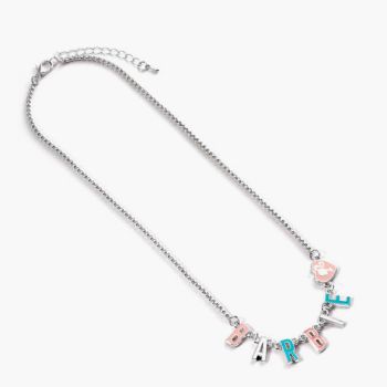 Collier pendentifs en lettre BARBIE - Argent