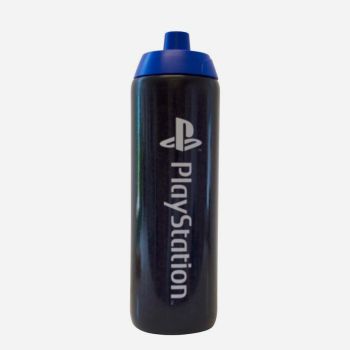 Gourde en plastique Playstation 700 ml - Noir/Bleu 