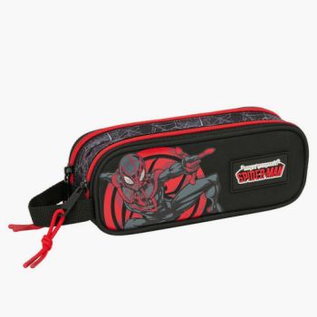 Trousse Spiderman à 2 compartiments - Noir