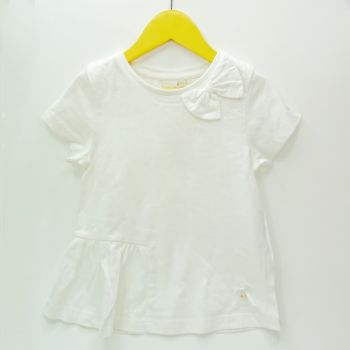 Tee-shirt à nœud pour fille - Blanc - Eligo