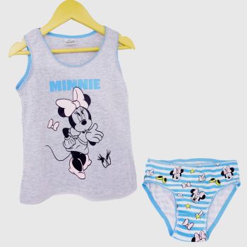 Ensemble Sous-vêtement Minnie mouse pour fille - Gris/bleu - Disney