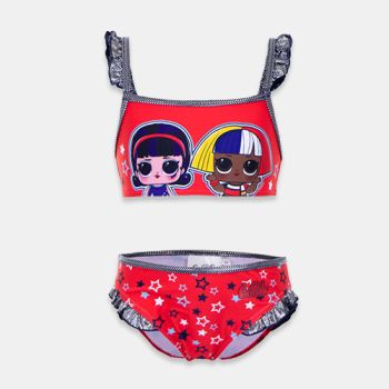 Maillot de bain fille 2 pièces LOL SURPRISE - Rouge - Disney