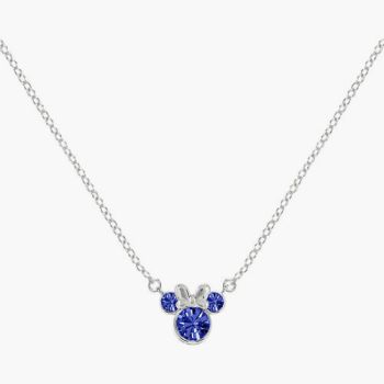 Collier Minnie Mouse Disney en argent sterling - Bleu