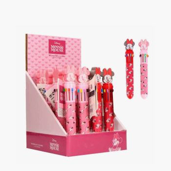 Stylo à bille 10 couleurs Minnie Mouse
