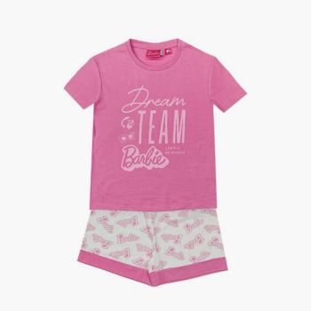Pyjama en short Barbie - Rose
