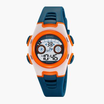 Montre numérique garçon 04 à 14ANS - Bleu/orange