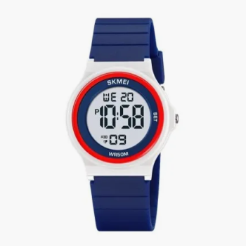 Montre Numérique garçon de 04 à 14 ans - Bleu/Blanc/Rouge 