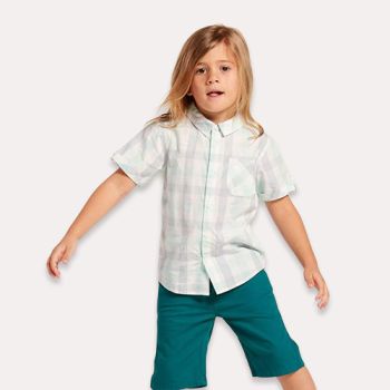 Chemise à carreaux bleu/vert - Multicolore - Juniors