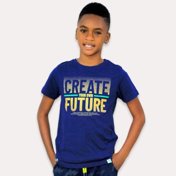 T-shirt create your own future pour garçon - Bleu - Bossini