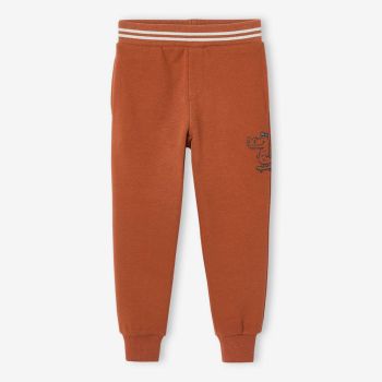 Pantalon jogging motifs caïman- marron - Vertbaudet