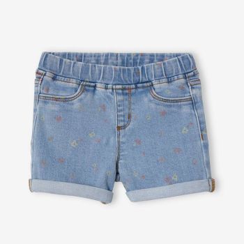 Short jeans à motifs - Vertbaudet