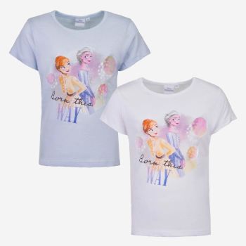T-shirt Reine des Neiges fille -Bleu/Blanc - Disney