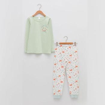 Pyjama fille renard - vert/blanc/orange - LC Waikiki