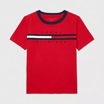 T-shirt garçon col rond - Rouge - Tommy Hilfiger