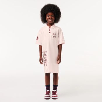 Robe Polo fille Tennis Club - Rose clair - Lacoste