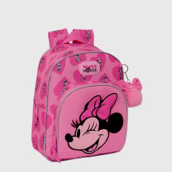 Sac école Minnie mouse + porte clé - Rose - Disney