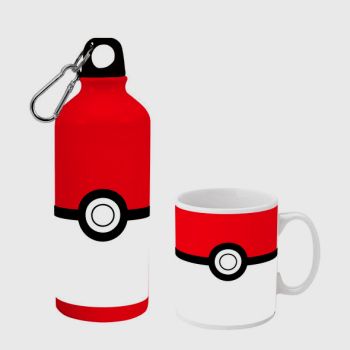 Ensemble bouteille d'eau aluminium 500 ml + Tasse Pokémon - Multicolore - Nintendo