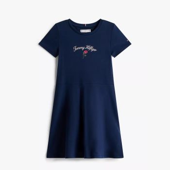 Robe simple fille - Bleu - Tommy Hilfiger