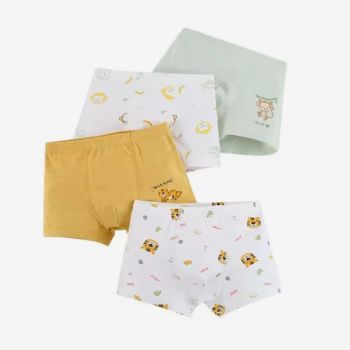 Boxers en coton garçon motif Lion - Multicolore