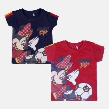T-shirt Minnie style - Rouge et bleu - Disney