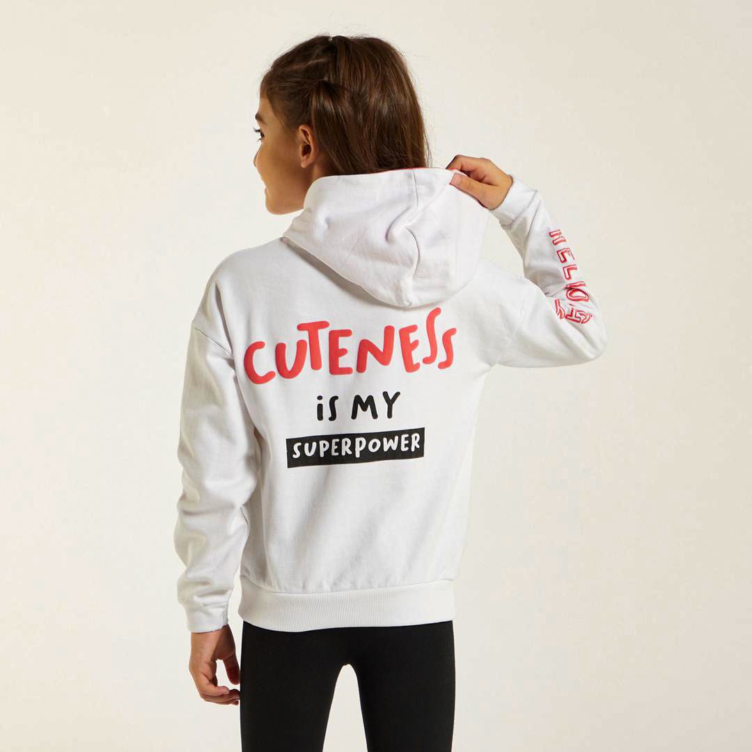 Sweat à Capuche Hello Kitty Pour Fille - Coton Doux, Manches Ajustées, Licencié Officiel
