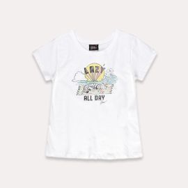 T-Shirt fille - Blanc - Gloss