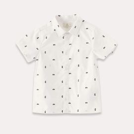 Chemise blanche à motifs appareil photo -Blanc -  Juniors