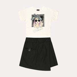 Ensemble Jupe et T-shirt - Noir/blanc - Gloss