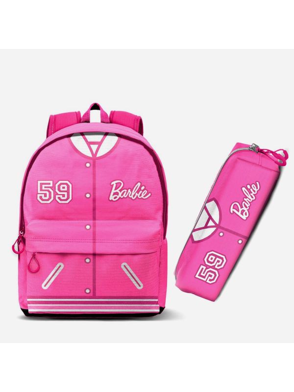 Vêtements Vintage Barbie - Tenue Rose école Pensionnat, Occasion, Mattel Années 90